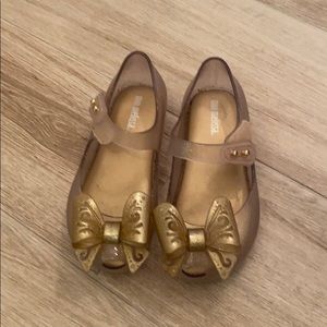 Gold Mini Melissa Shoes